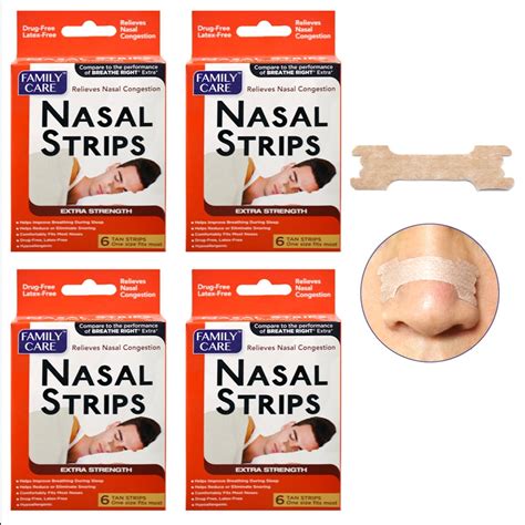 24 PC Extra Strength Nasal Strips Breathe Better Reduce Stop Snoring ...