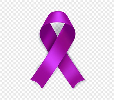 Pancreatic cancer awareness symbol. Purple ribbon isolated on ...