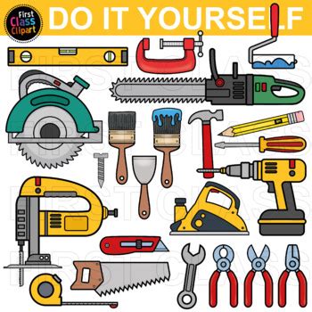 Construction Tools Clip Art by First Class Clipart | TPT