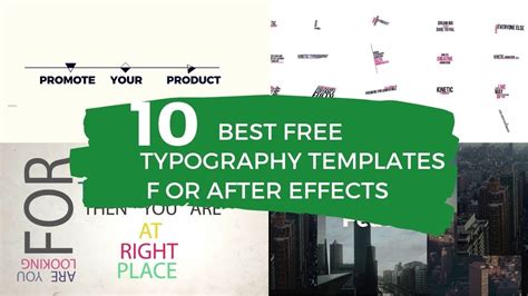 Free Typography Template After Effects