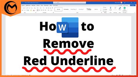 How To Remove Red Underline In Microsoft Word - Printable Online