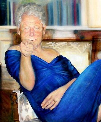 Bill Clinton Blue Dress Painting – TheCount.com