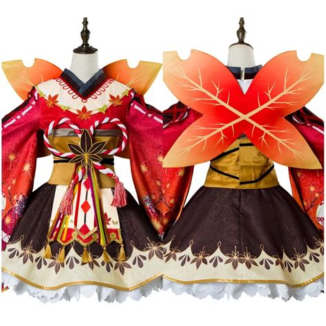 LoveLive Cosplay Hanamaru Kunikida Aqours Maple Leafs Ver Kimono Cosplay Costume-in Anime ...