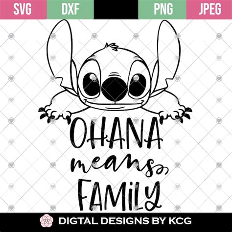 Ohana Means Family Lillo and Stitch Stitch Quotes Graphic - Etsy