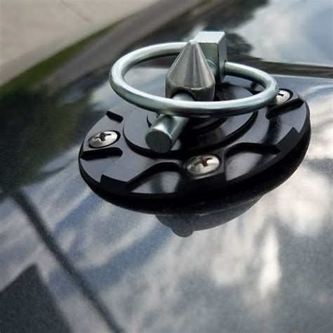 *2015-2022 Mustang Black Billet Stylish Radiator Mount Hood pin Kit w/Lanyards