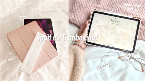 ipad air 5 (pink) unboxing | apple pencil 2nd gen + accessories ☁️ asmr - YouTube