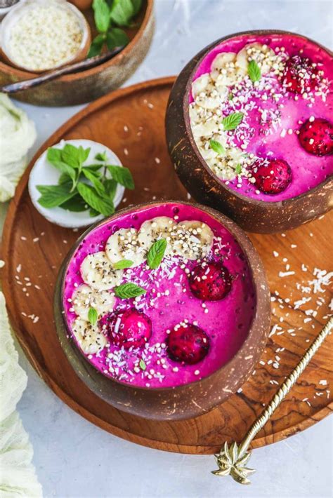 Creamy Dragon Fruit Smoothie Bowl - Little Sunny Kitchen