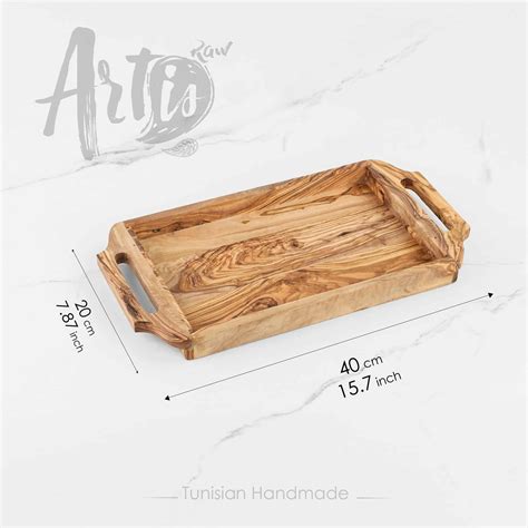 Wooden Tray with Handles - Artisraw