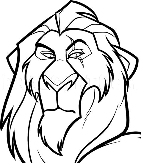 How To Draw Scar Easy by Dawn | dragoart.com | Lion king drawings, How to draw scars, Easy ...