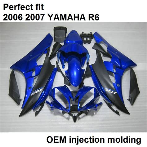 100% Fit Injection Mould Fairings For YAMAHA YZF R6 2006 2007 Dark Blue ...