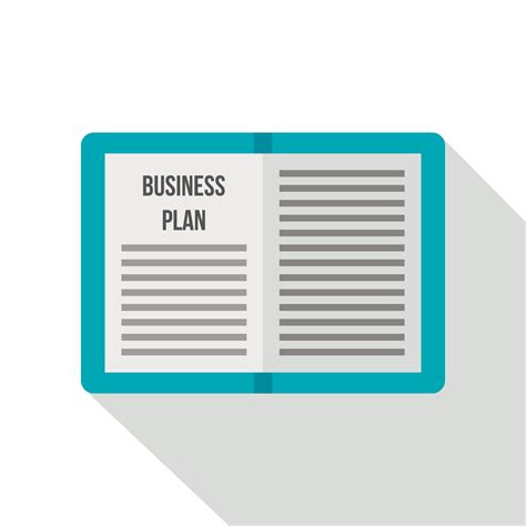 Business plan icon, flat style 14646059 Vector Art at Vecteezy