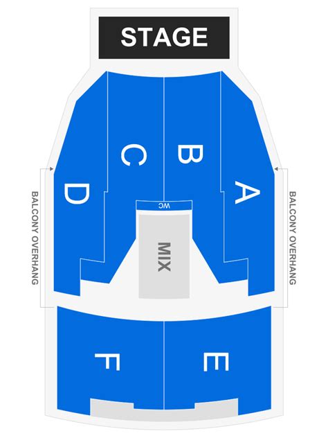 Theater Seating Chart for Kodak Center in Rochester, NY