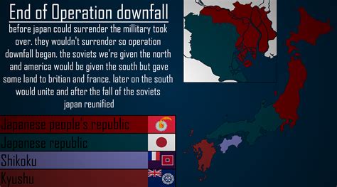 map of japan after operation downfall : imaginarymaps