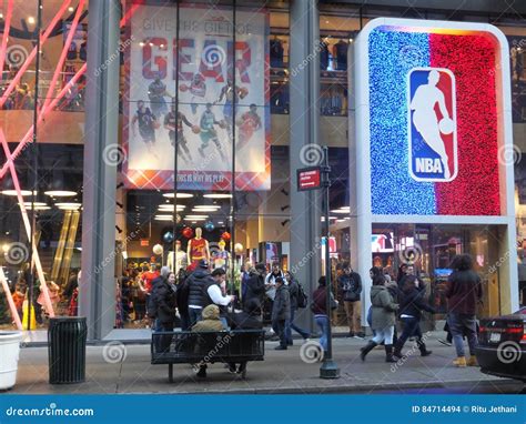 NBA New York Flagship Store Editorial Stock Image - Image of ...