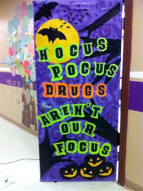 Drug Free Door Decorations, Halloween Door Decorations, Halloween Ideas ...