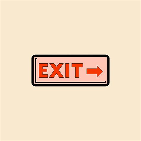 Exit way sign in flat style vector eps ai | UIDownload