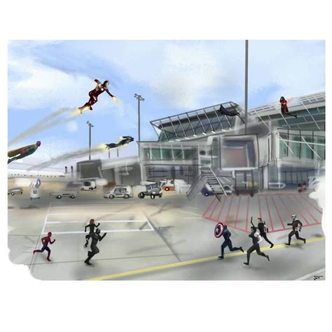 Captain America Civil War Airport Scene by jeransome on DeviantArt