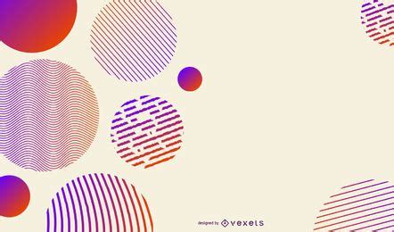 Striped Gradient Circles Background Vector Download