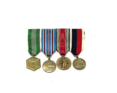 Vintage US Army Miniature Medal Bar / Antique US Army Miniature Medal Bar / US Military Medal ...