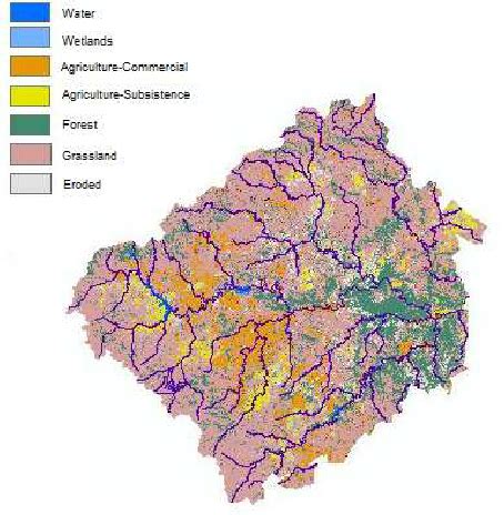 Observed land-use map of 2005. Source: Ezemvelo KZN Wildlife (2011 ...