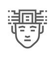 Artificial intelligence line icon Royalty Free Vector Image