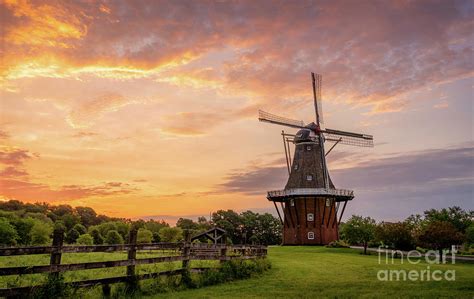 The Most Beautiful Sunrise at Windmill Island, Holland, Michigan Photograph by Liesl Walsh - Pixels