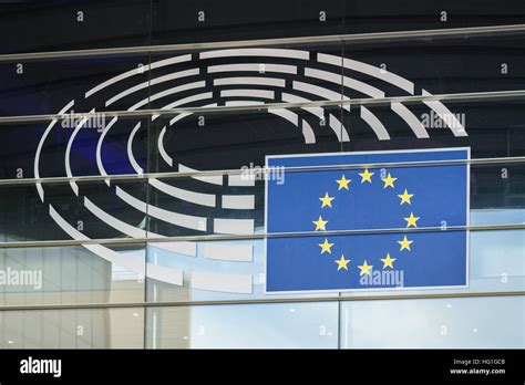 European Parliament logo, Brussels Stock Photo - Alamy