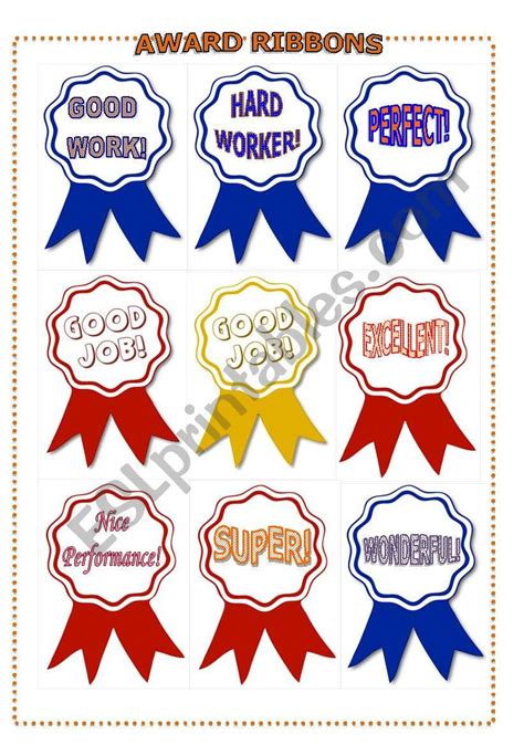 Printable Character Awards