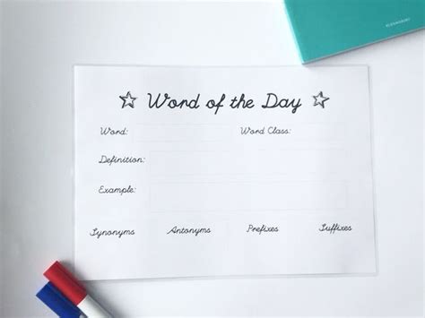 Word of the Day poster | Teaching Resources