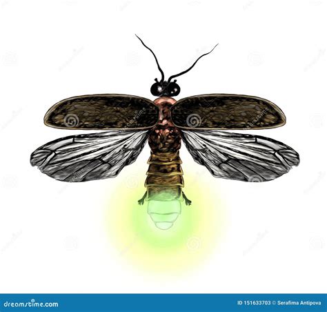 Firefly With Open Wings Royalty-Free Cartoon | CartoonDealer.com #79563518