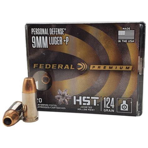 Federal | HST | 124gr JHP | 9mm + P