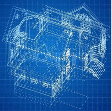 Urban Blueprint (vector). Architectural background stock vector