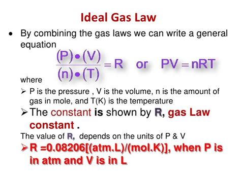 Ideal Gas Law Formula For Volume images