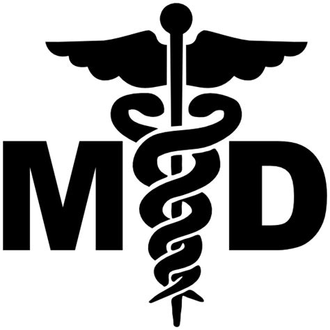 Medical Doctor Hospital Sign Md Symbol Sticker