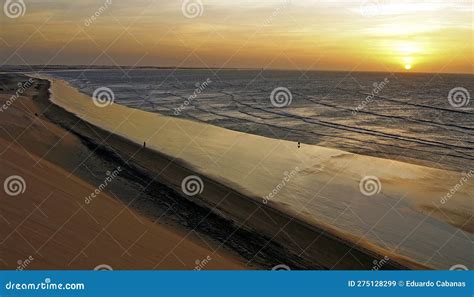 Sunset in the Jericoacoara National Park, Brazil Stock Image - Image of landscape, panorama ...