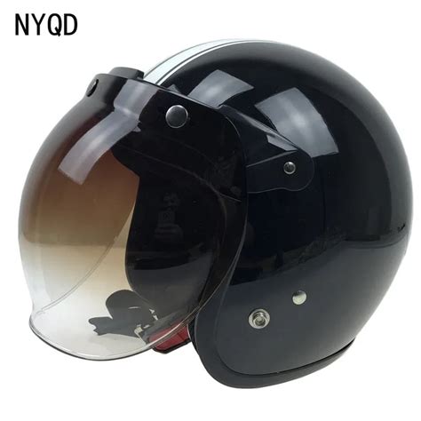 Motorcycle Helmets Visor Retro Vintage Bubble Visor Half Face Helmet Mask Accessories Motocross ...