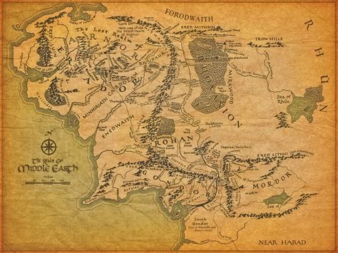 Middle Earth Map High Resolution