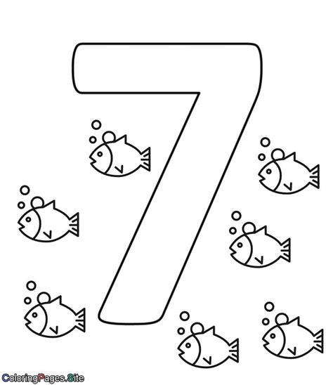 Number 7 Coloring Pages For Toddlers