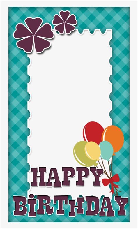 Download Birthday, Photo Frame Tags - Happy Birthday Frame Simple for free. NicePNG provides la ...