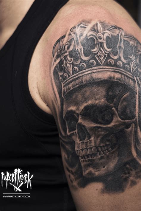 Skull Wearing Crown Tattoo