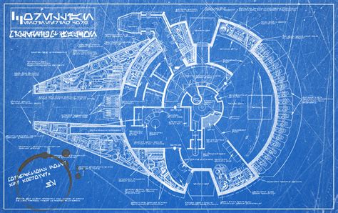 Blueprint Of The Millennium Falcon