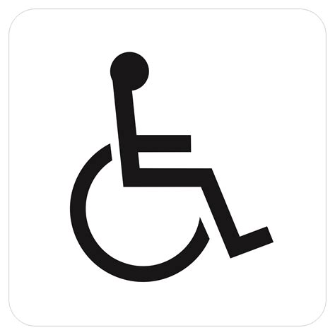 Wheelchair Symbol - Economy ADA signs with Braille - Winmark Stamp ...