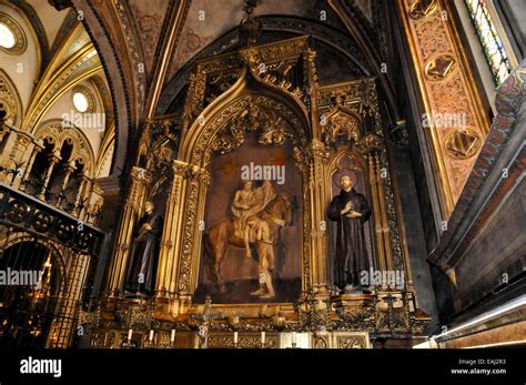 Santa Maria de Montserrat Abbey, Catalonia, Spain Stock Photo - Alamy