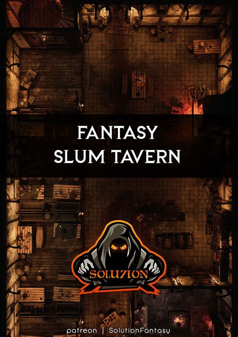 Slum Tavern HD 1080 - Animated Fantasy Battle Map - S0LU7I0N | DriveThruRPG.com