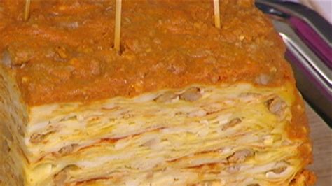 Try Lidia’s homemade lasagna with meat sauce | Lidia's recipes, Homemade lasagna, Italian recipes