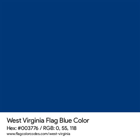 West Virginia flag color codes