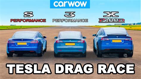 Model S vs 3 vs X - Tesla Performance DRAG RACE, ROLLING RACE & BRAKE TEST! - Turbo and Stance