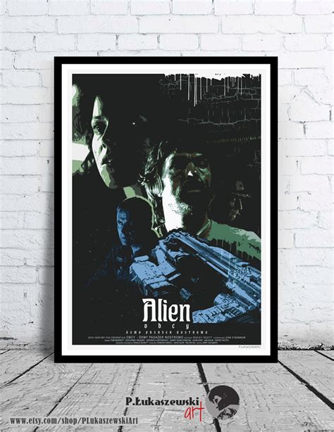 ALIEN Ridley Scott movie poster / print Sigourney Weaver | Etsy