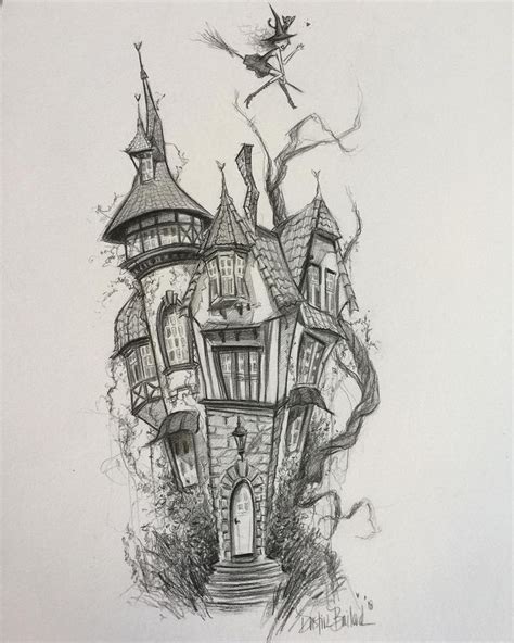 Witch house! #sketch / #House #sketch #Witch #witchhouseideas | Inspirierende kunst ...