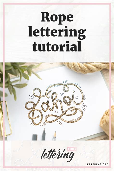 Rope lettering tutorial (step by step) with great examples